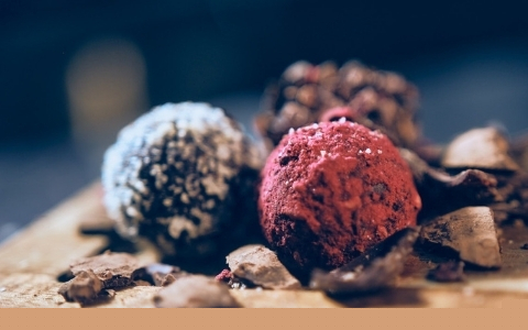 tasting chocolate truffles