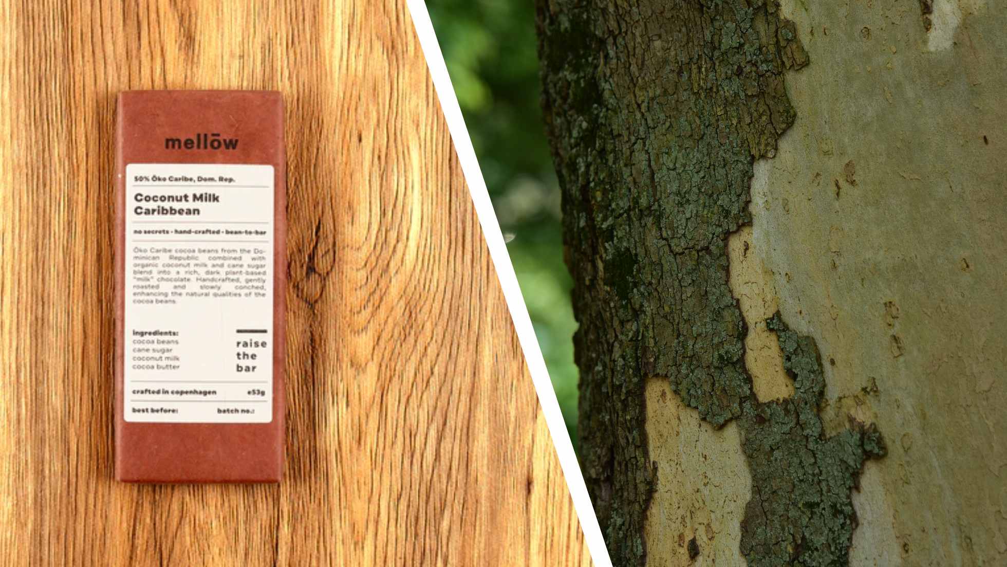 Lotka Paper from a tree for Mellow chocolate bar