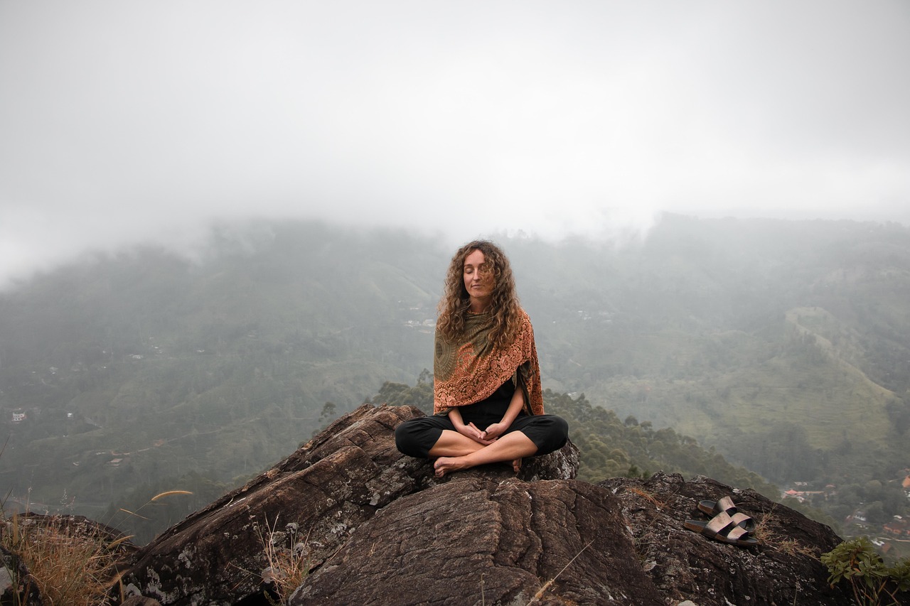 Meditation on a mountain