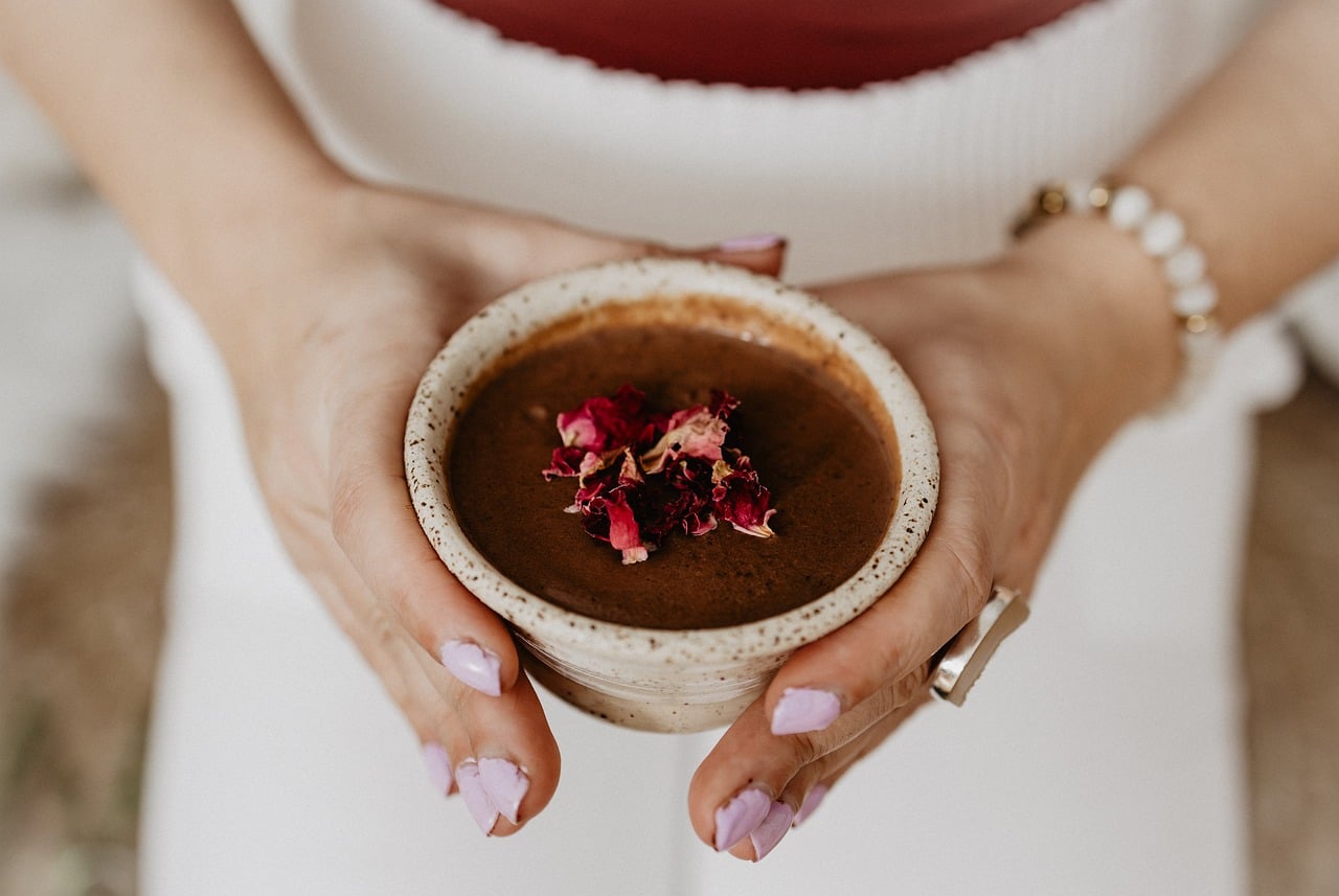 Mug of cacao for ceremony