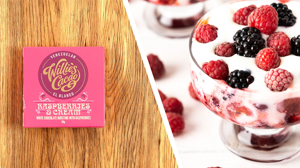 raspberries and cream chocolate