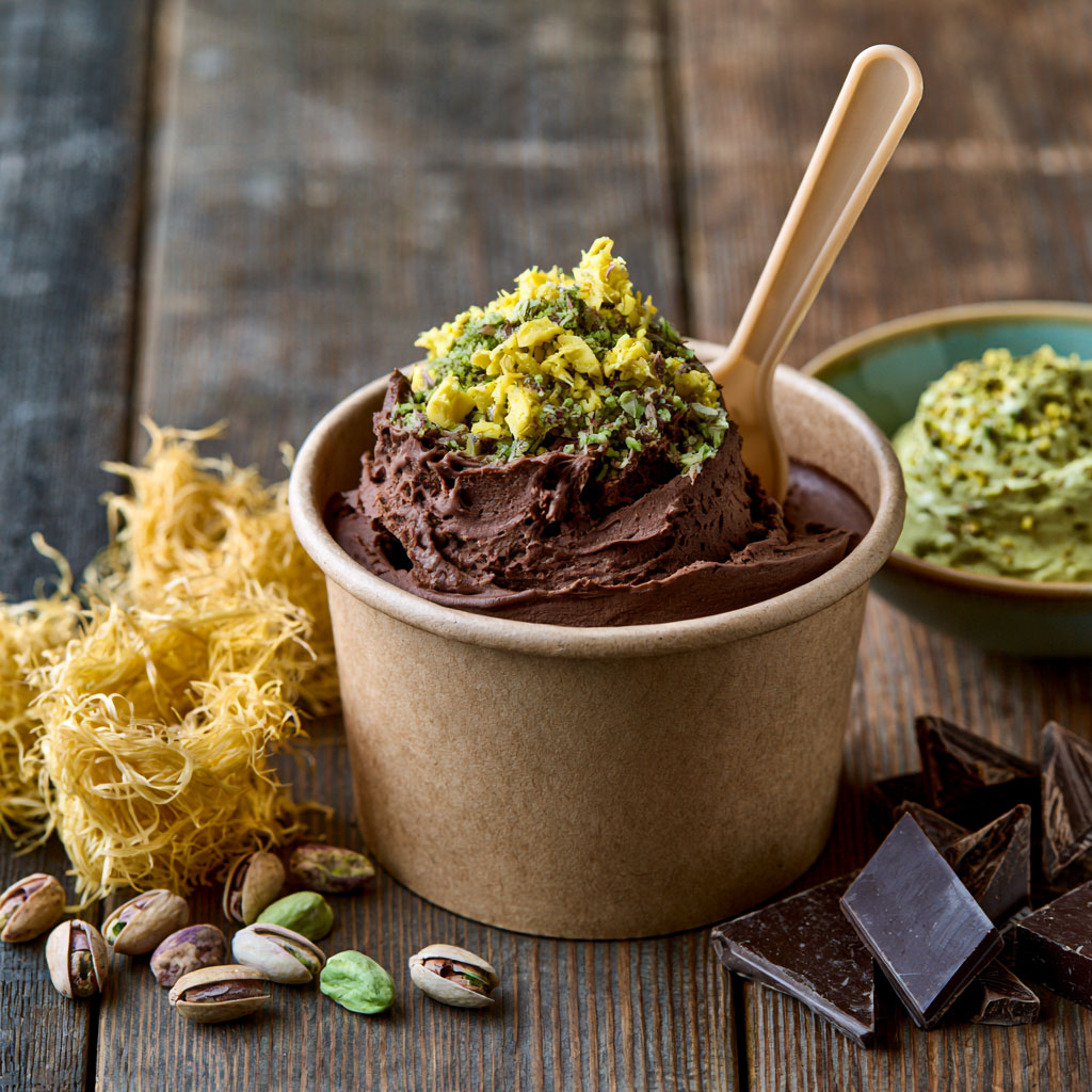 Dubai-style chocolate ice cream
