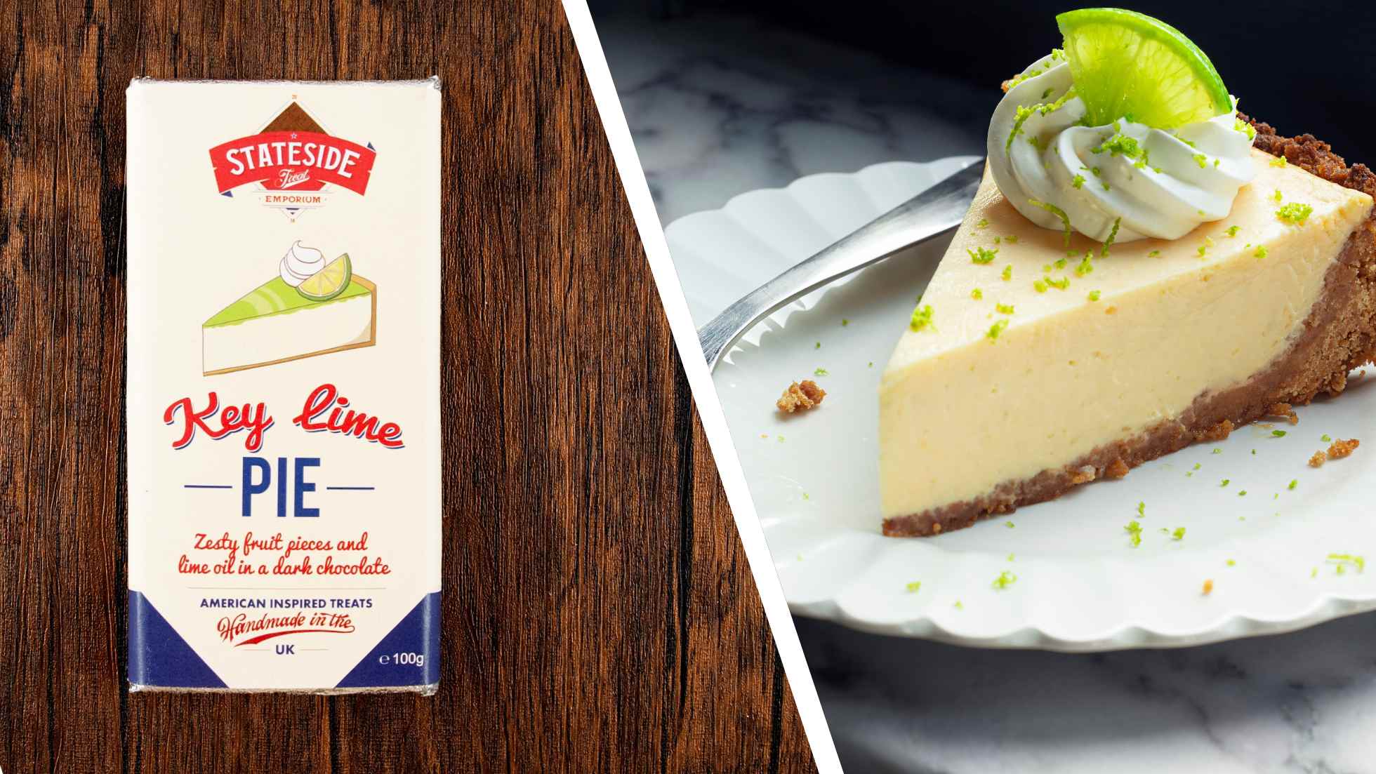 Key Lime pie and Stateside chocolate bar