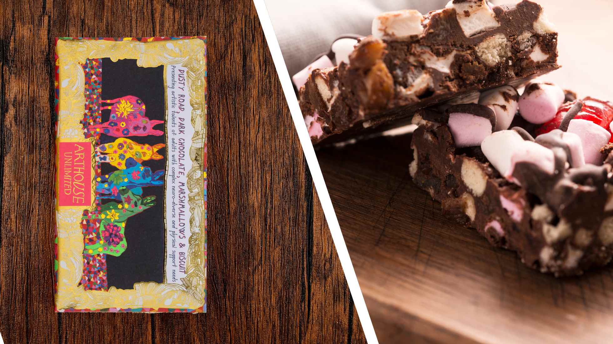 Rocky road chocolate bar by ARTHOUSE Unlimited