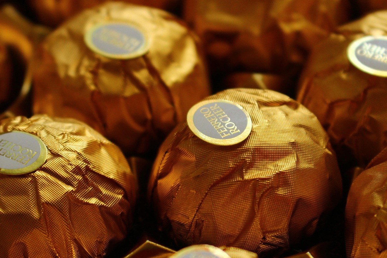 Ferrero Rocher wrapped chocolates